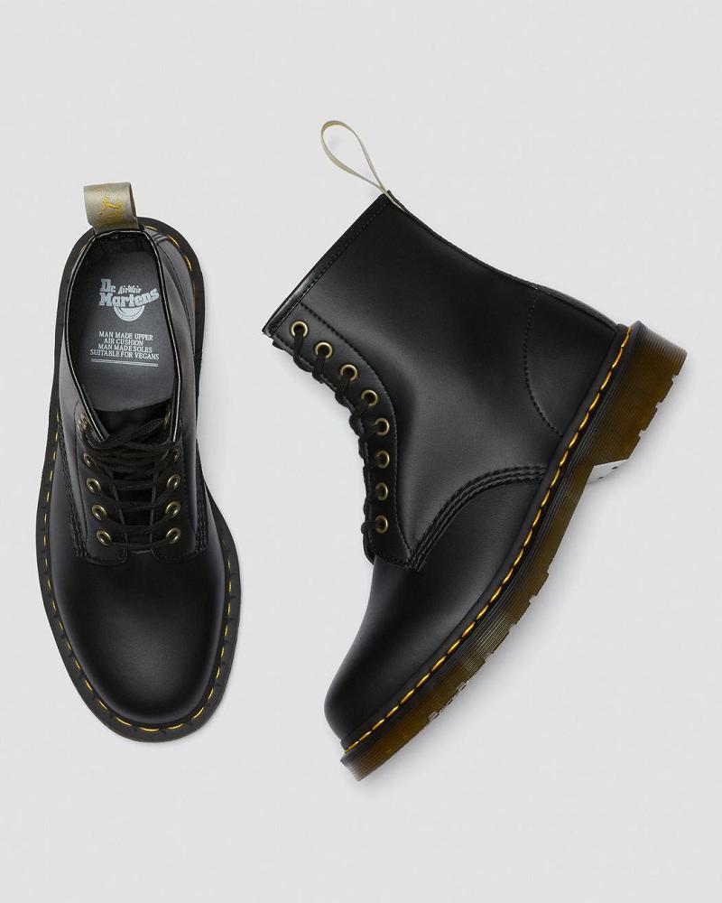 Black Men's Dr Martens Vegan 1460 Felix Lace Up Boots | CA 544GSO